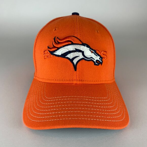 Denver Broncos NFL Orange New Era 39Thirty Stretch Fitted Hat Mens S/M - Picture 2 of 5